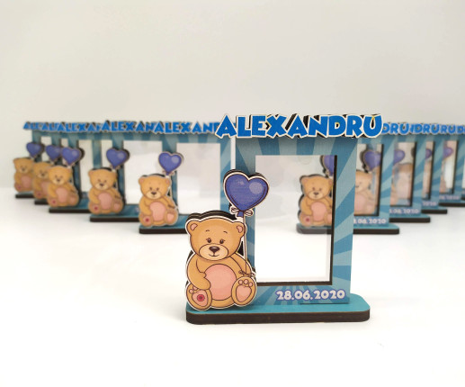 Mărturie -rama foto cu ursuleț