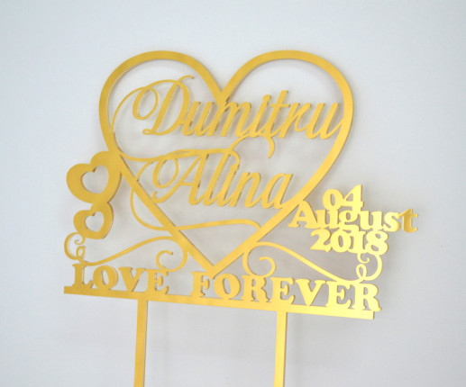 Topper pentru torta nunta Mr&Mrs 1