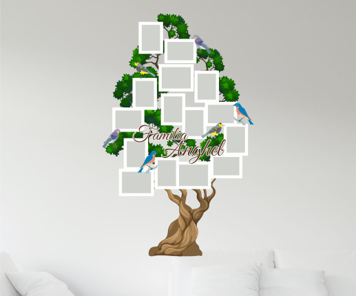 Rama foto Pom cu pasari albastre