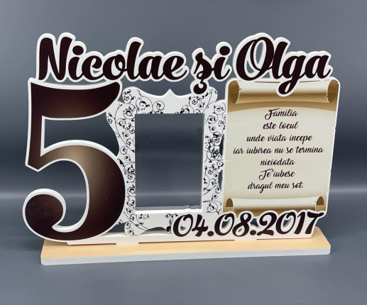 Rama foto pentru familie cifra aniversara