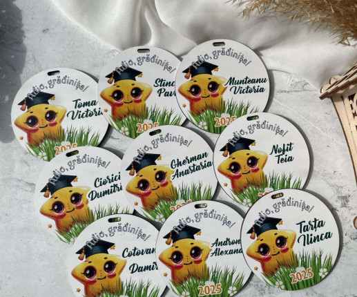 Medalii din lemn ,,Adio Gradiniță,, cu Steluță 2 image 2