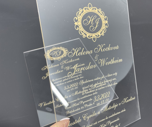 Invitatii pentru nunta cu initiale