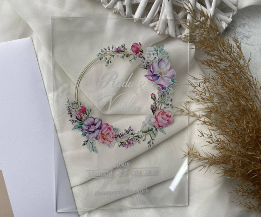 Invitatii pentru nunta cu flori