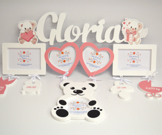 Рамка на 5 фото - Мишка