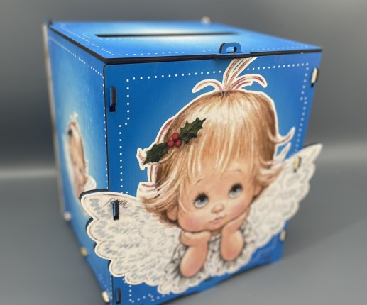 Cutie de dar pentru botez cu Ingeras