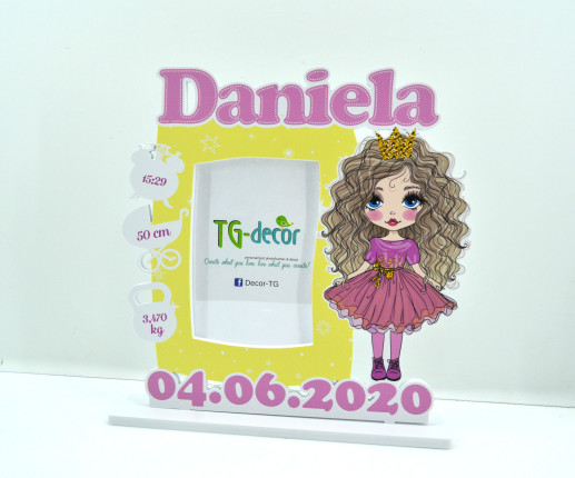 Rama foto personalizată cu fetită 2