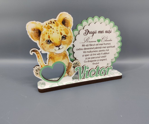 Trofeu personalizat din fanera cu  Leu image 2