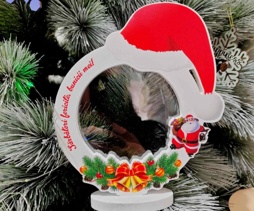 Rama foto rotunda cu tematica Craciunului 1 image 2