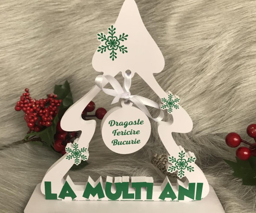 Bradut decorativ cu suport pentru masa