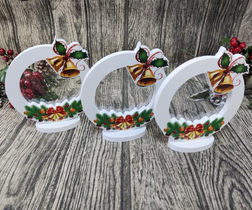 Rama foto rotunda cu tematica Craciunului image 3