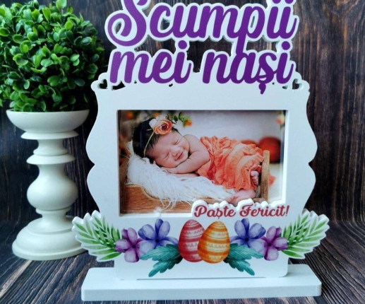 Rama foto pentru nași ,,Paște Fericit ,,