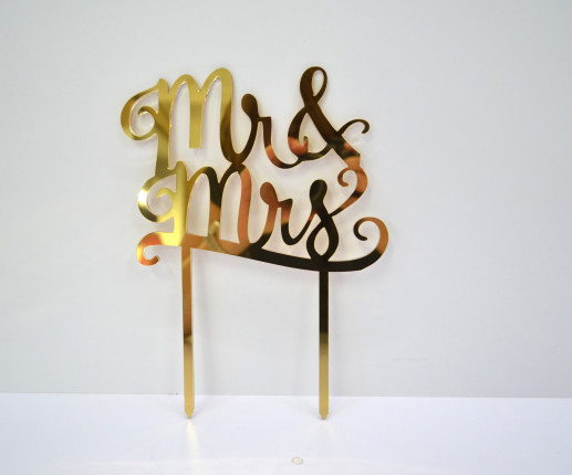 Topper pentru torta nunta Mr&Mrs 4