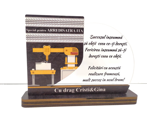 Trofeu cu masina de lucru