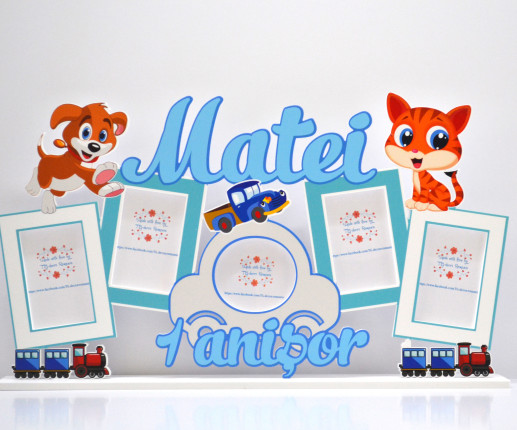 Именная рамка для мальчика - Собачки