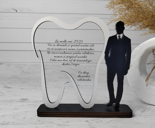 Trofeu  personalizat pentru dentist