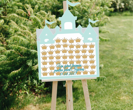 Guest book panou Castel