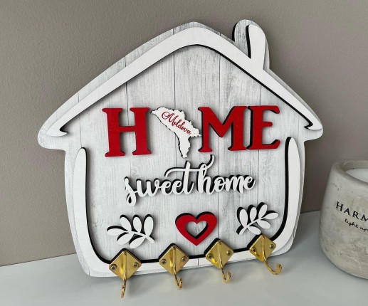 Suport pentru chei “Home sweet home”