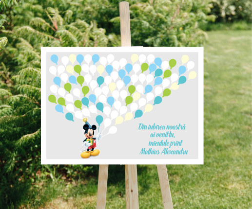 Guest book panou cu Mickey Mouse 1