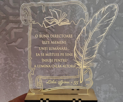 Trofeu personalizat cu iluminare image 2