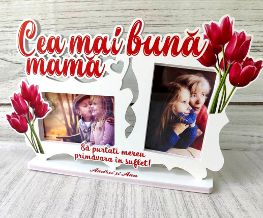 Rama foto ,,Cea mai scumpă bunicuță'' cu lalele