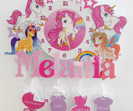 Именные детские  часы - Пони image 2