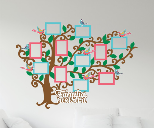 Rama foto Pom cu pasari colorate