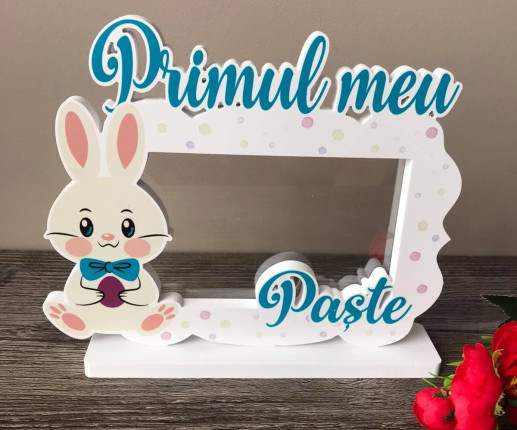 Ramă foto cu iepuraș micuț ,,Primul meu Paște,, image 2