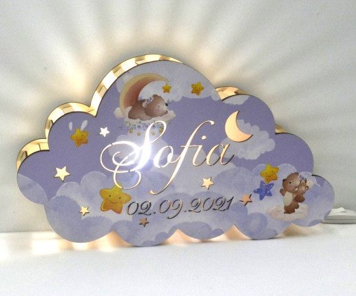 Ночник детский для сна "Облачко" - Мишка