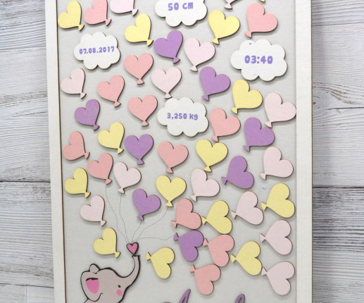 Guest book panou cu Elefantica image 3