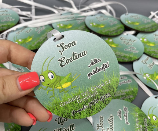 Medalii din lemn ,,Adio Gradiniță,, cu Greierași