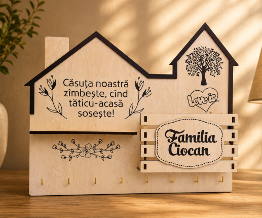 Suport pentru chei ,, Casuta noastra zimbeste''