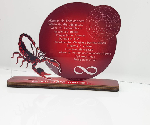 Trofeu pentru tată, soț , bunel cu scorpion 1