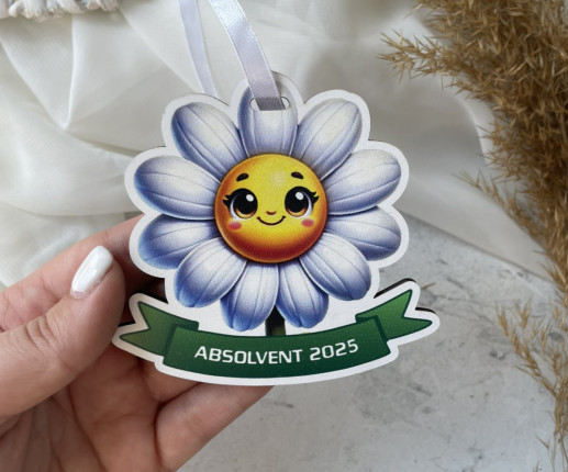 Medalii din lemn ,,Adio Gradiniță,, cu romanita 2