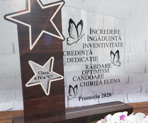 Персонализированный трофей 2 звезды  "Бабочки" image 2