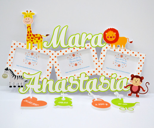 Rama foto cu animăluțele de la zoo