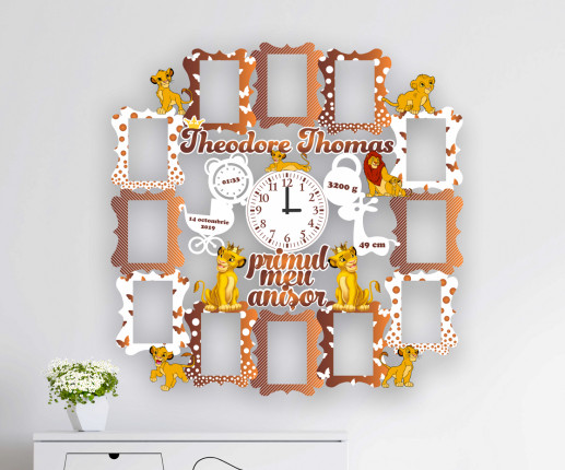 Rama foto cu ceas cu leu