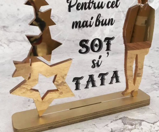 Trofeu pentru tată, soț , bunel cu Stele