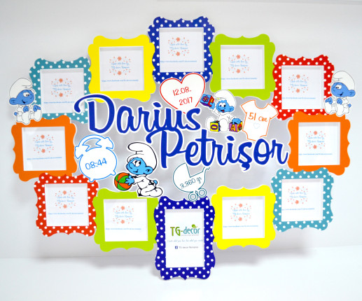 Rama foto pentru băieței cu Smurfs