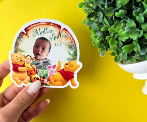 Mărturii-magneți in stilul Winnie the pooh