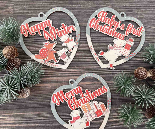 Set jucării pentru brad 13