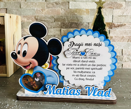 Trofeu personalizat cu Mickey - Trofeu pentru nasi