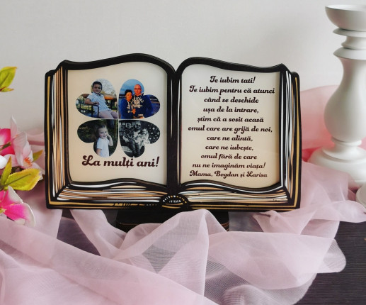 Trofeu pentru tată, soț , bunel in forma de carte 1