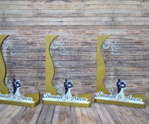 Trofeu pentru nunta cu Mire si Mireasa 6