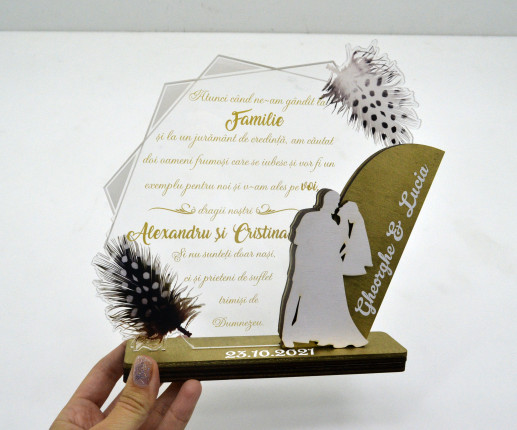 Trofeu pentru nunta cu Mire si Mireasa 5