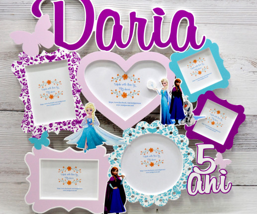 Именная рамка для девочки - Эльза и Анна