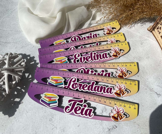 Riglă de lemn cu carte și clopoței 2 image 4