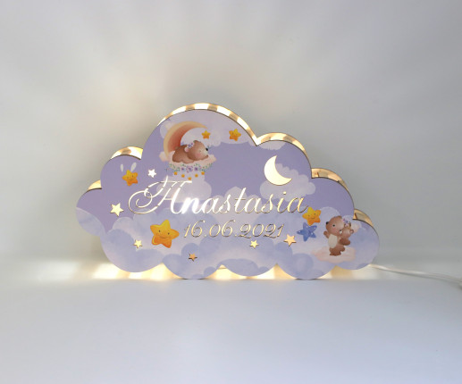 Ночник детский для сна "Облачко" - Мишка image 3