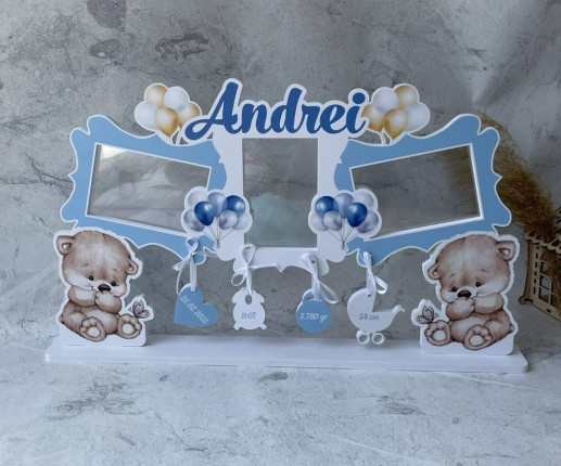 Именная рамка для мальчика -  Слоники