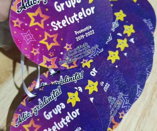 Medalii din lemn ,,Adio Gradiniță,, cu Steluță image 2