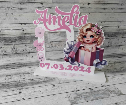 Rama foto personalizată cu fetită